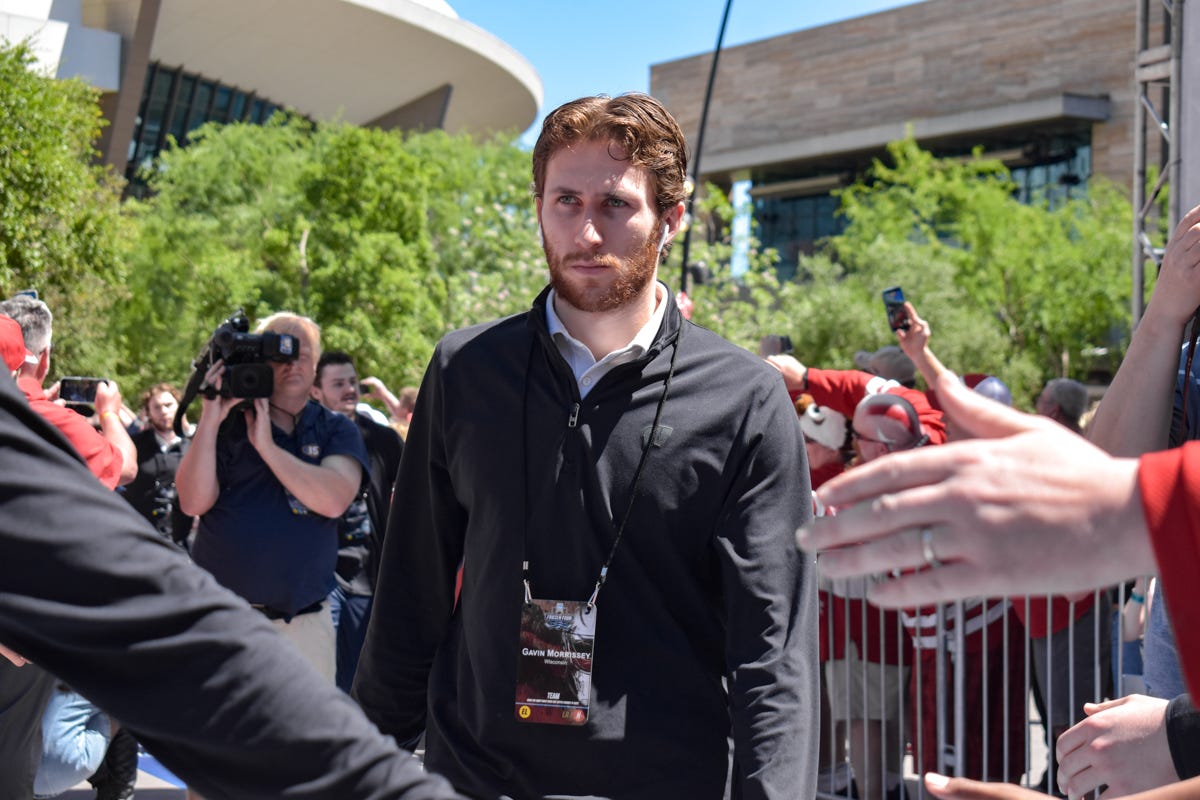 Gavin Morrissey looks ahead with airpods in