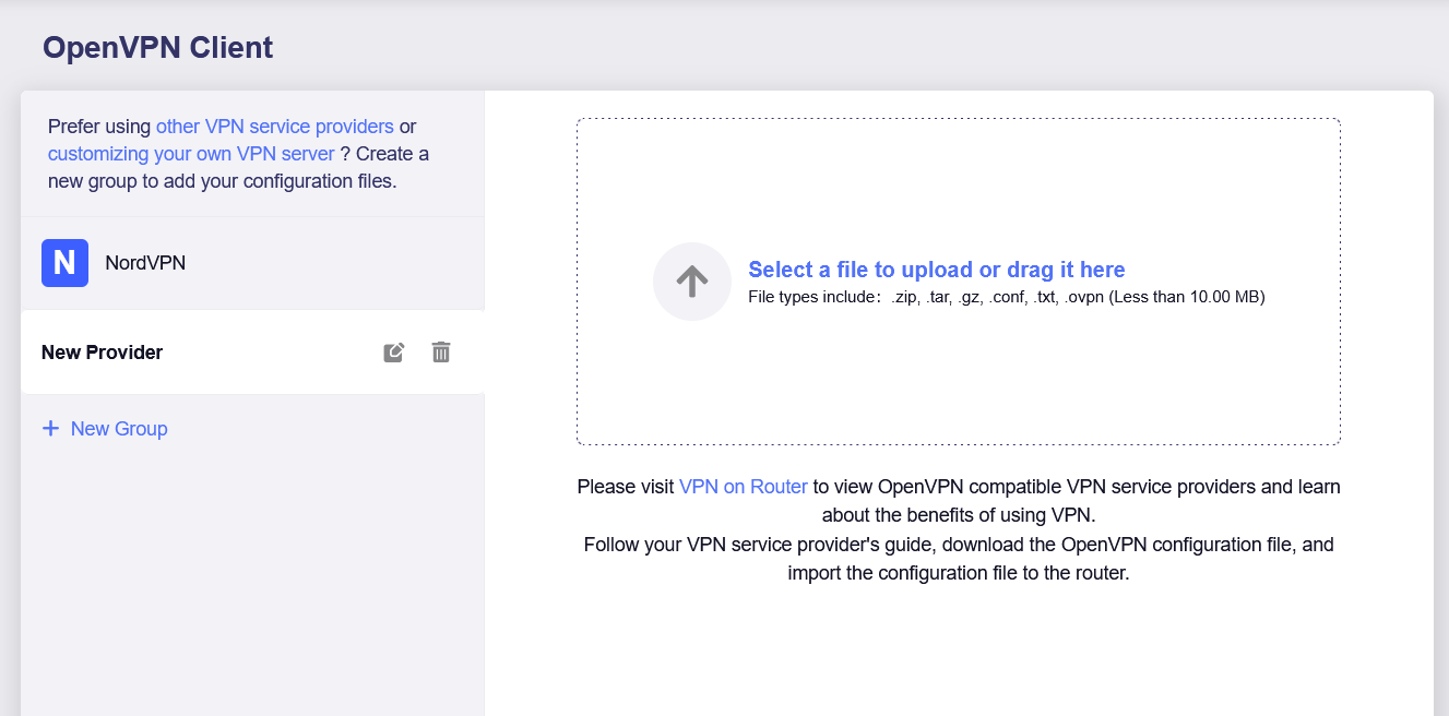 OpenVPN configuration