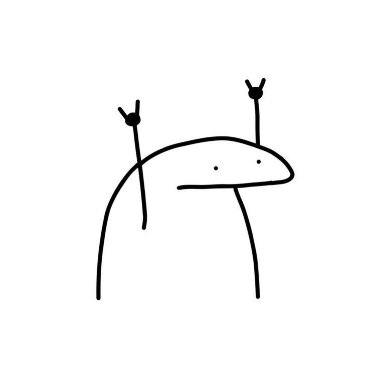 This may contain: a black and white drawing of two sticks sticking out of the ground