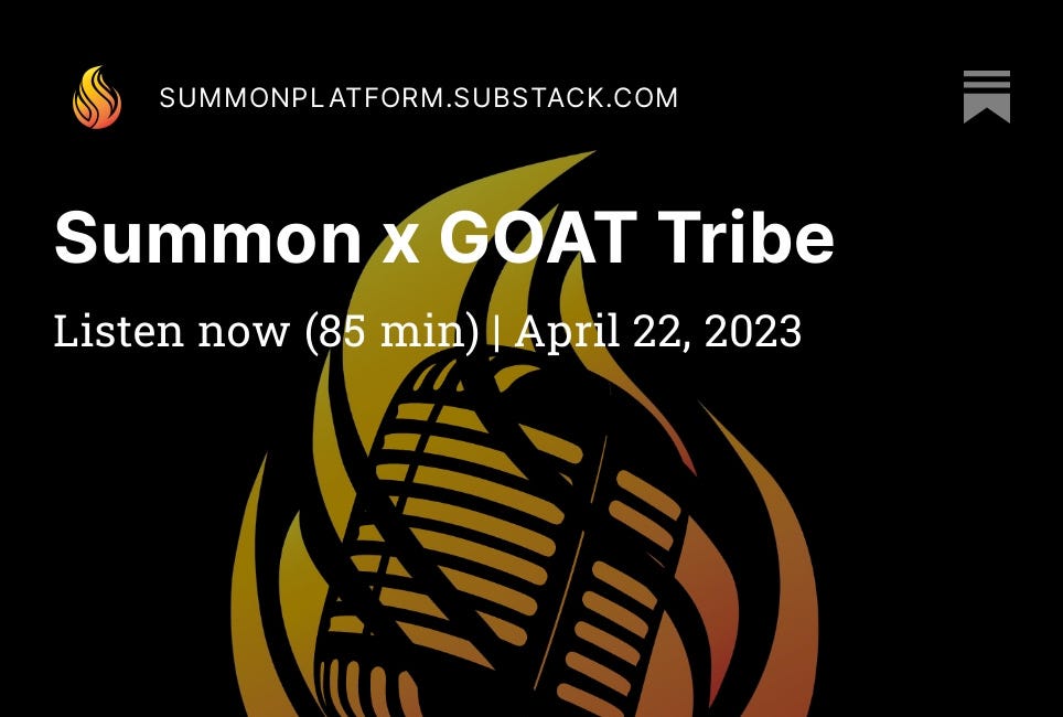 Summon x GOAT Tribe