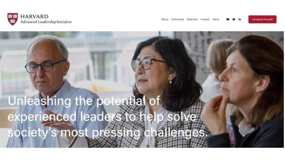 The Advanced Leadership Initiative Website Homepage