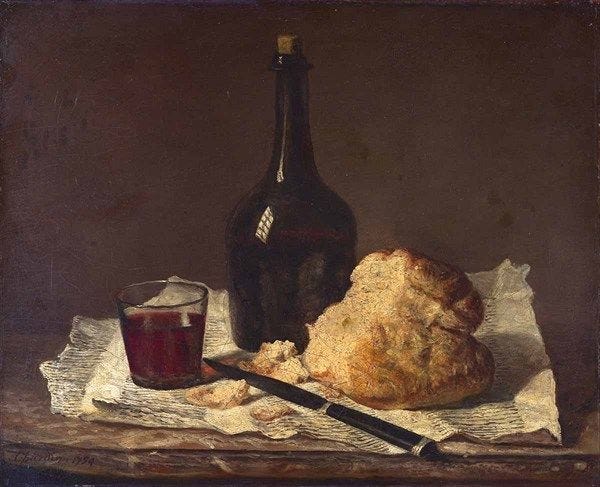 Still Life with Bottle Glas and Loaf by Jean Baptiste Simeon Chardin as Art  Print | CANVASTAR ®