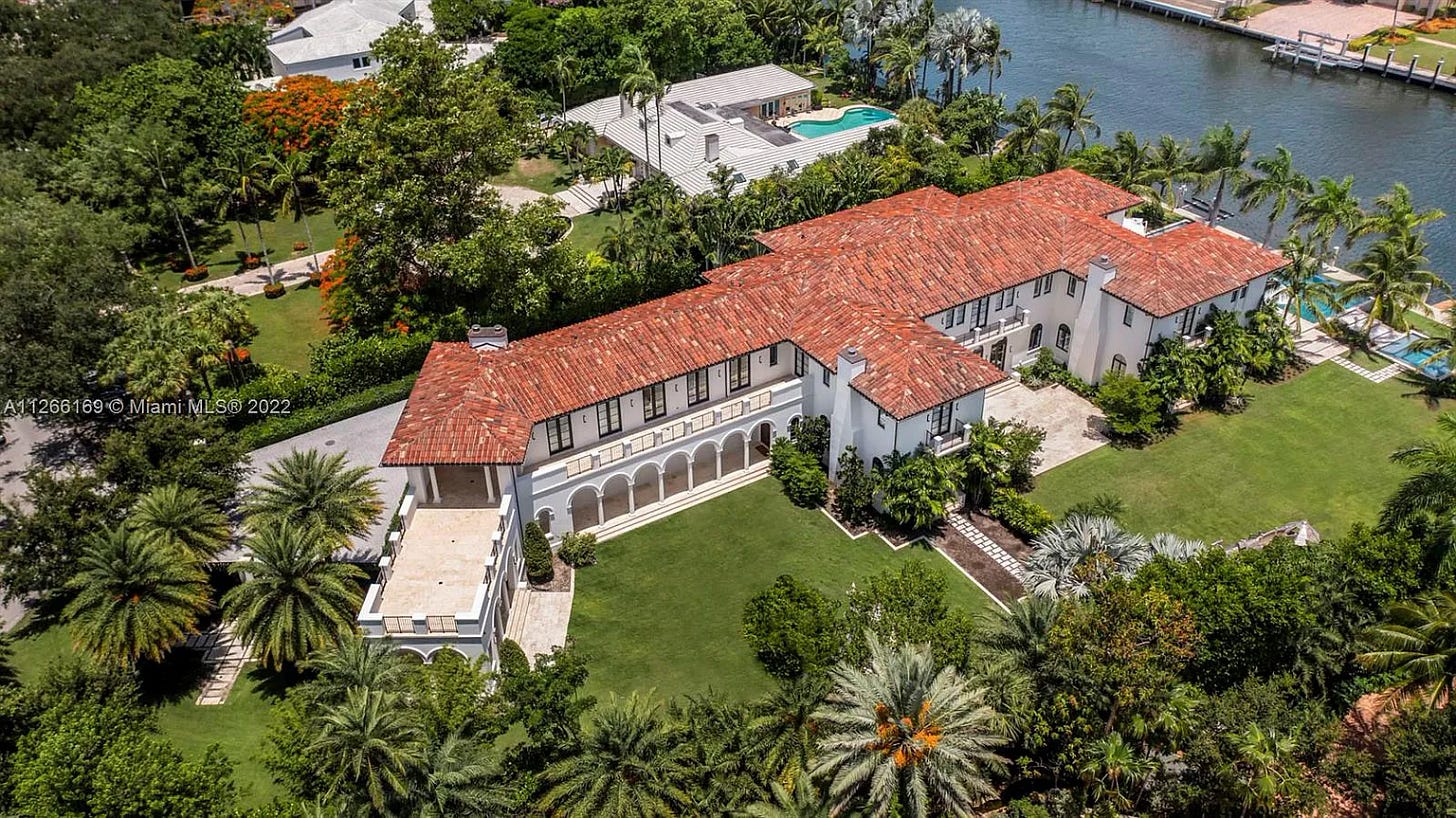 Overhead shot of Travis VanderZanden's Miami mansion Overhead shot of Travis VanderZanden's Miami mansion