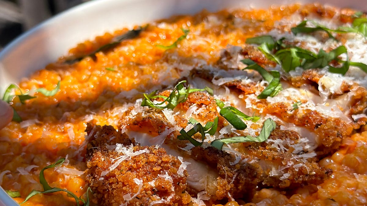 Pastina à la Vodka with Crispy Chicken Cutlets
