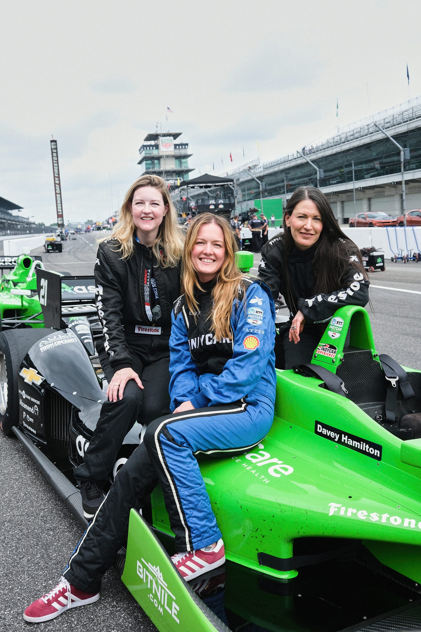 Ashley Rosebrook, Chelsey Duckworth and Kory Marchisotto at the Indy 500.