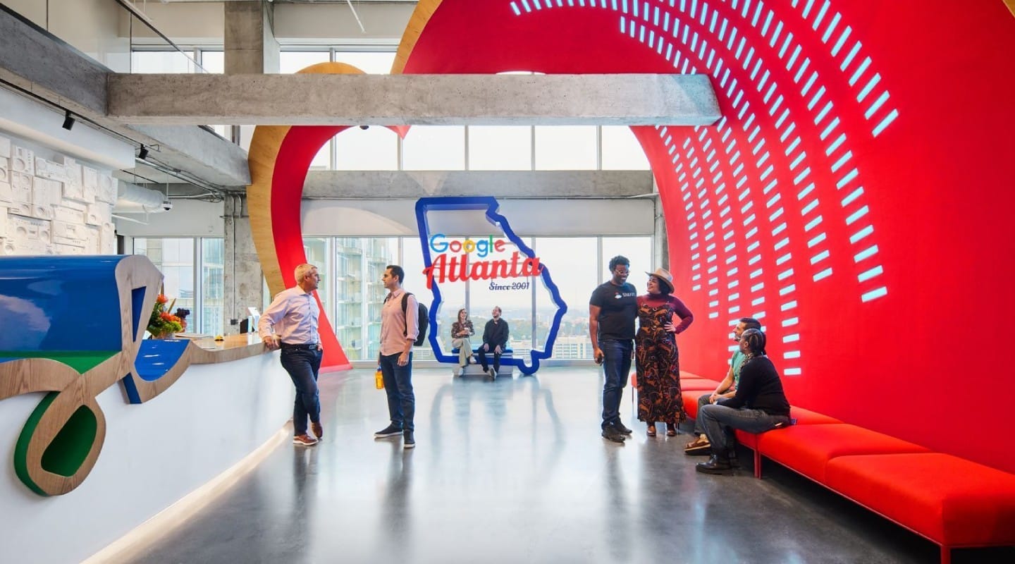 Sede de Google en Atlanta. Imagen de Architectural Digest.