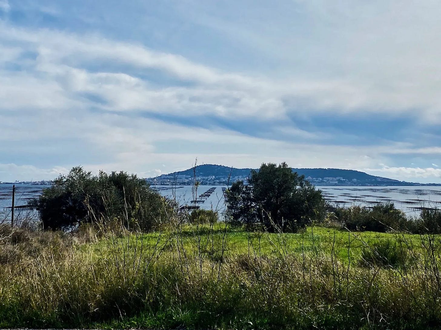 Sète depuis la piste cyclable Sète depuis la piste cyclable