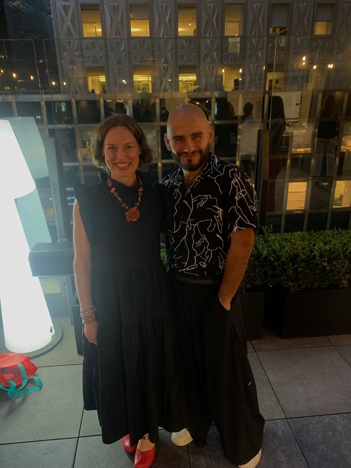 Christina at the Media Event with Chris Siretz