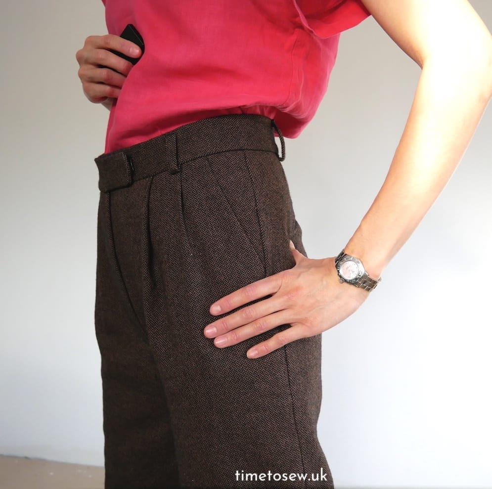 Just Patterns Tatjana in wool by Time to Sew, side view