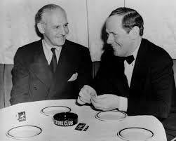 The Stork Club - George Jessel chatting w. columnist Leonard Lyons w. his wife, over a meal in the Cub Room at the Stork Club. | Facebook The Stork Club - George Jessel chatting w. columnist Leonard Lyons w. his wife, over a meal in the Cub Room at the Stork Club. | Facebook
