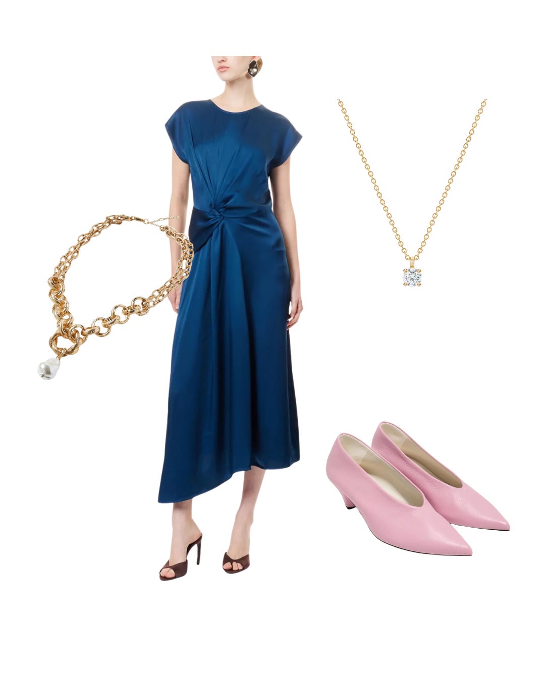 blue dress pink shoes Navy With Pink Shoes Navy Blue Dress With Black Heels NAVY DRESS Wedding Accessories For Bride Bridal