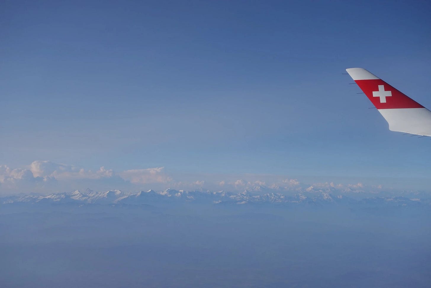 Mont Blanc seen during flight from Hong Kong to Zurich Mont Blanc seen during flight from Hong Kong to Zurich