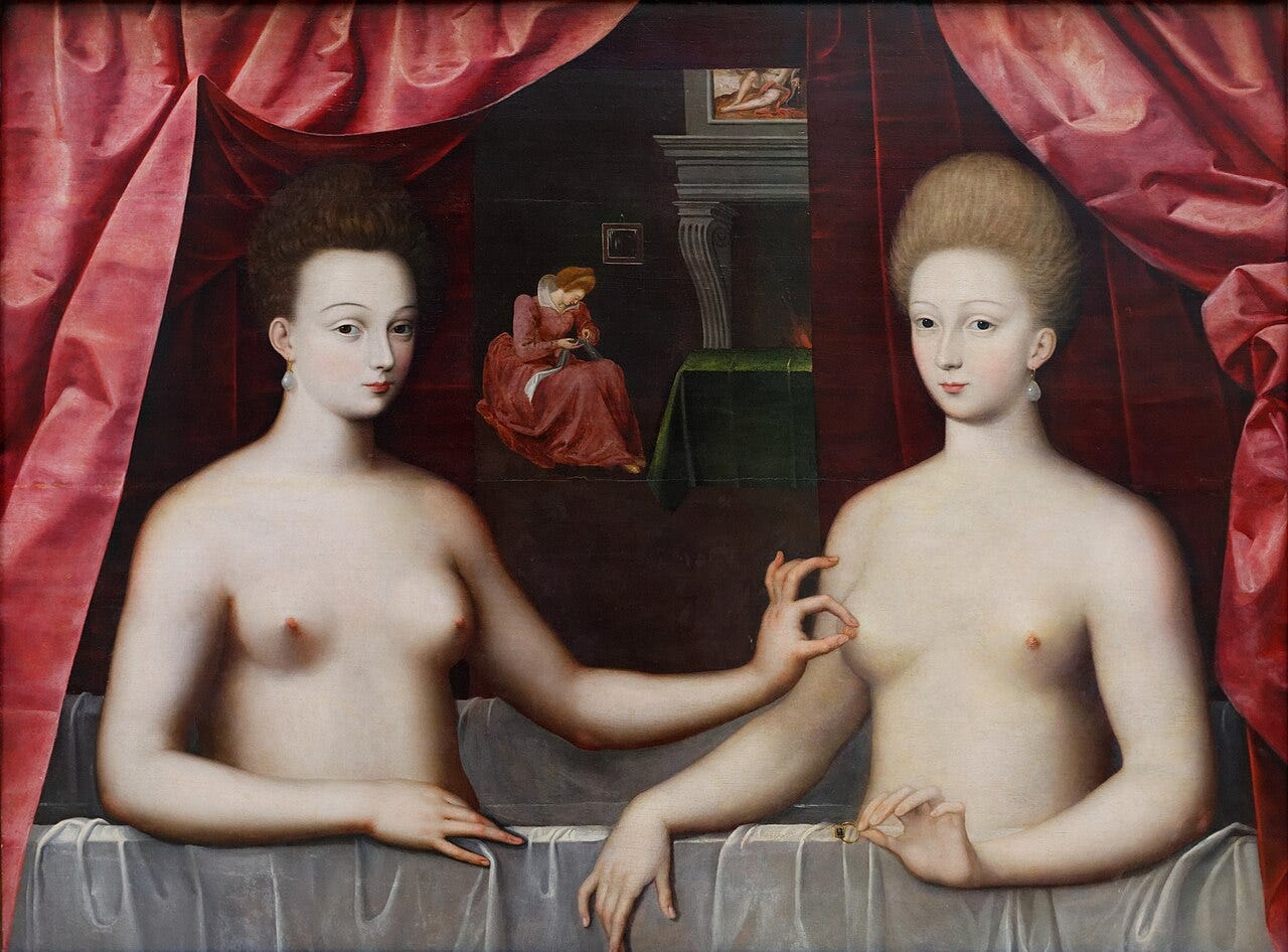 Two women in bath