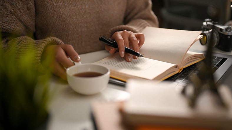 Woman journaling