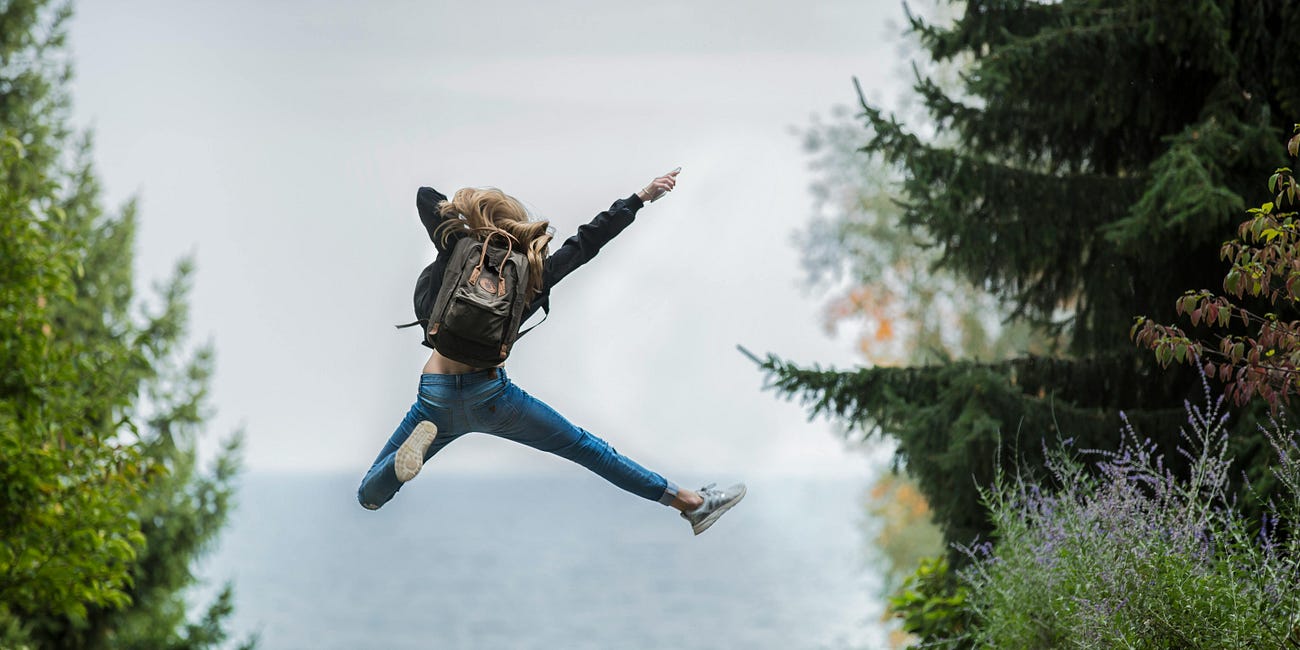 Taking the leap. No guardrail. 
