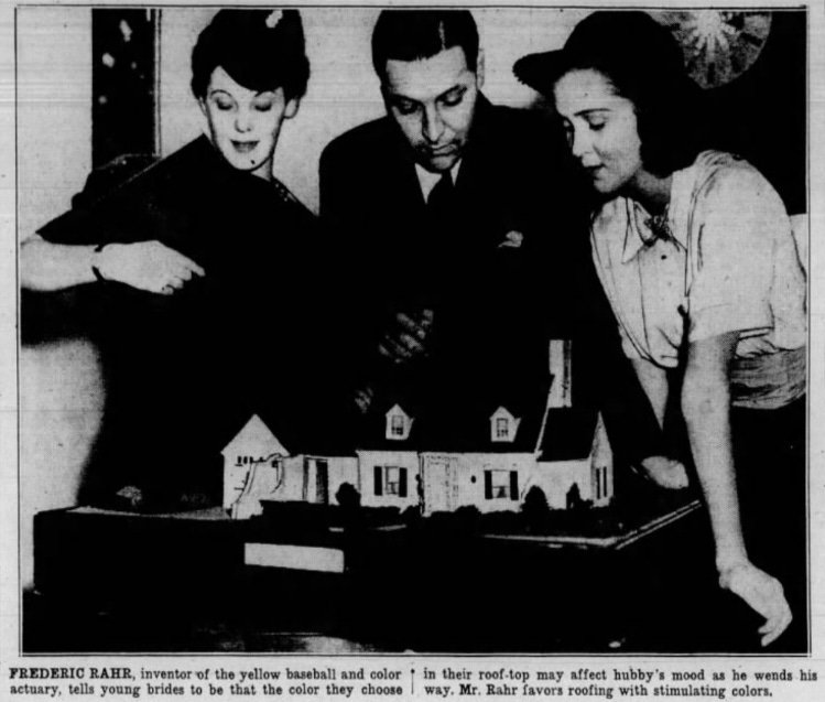 Frederick Rahr and two "housewives" listening to him discuss color strategies for the home.