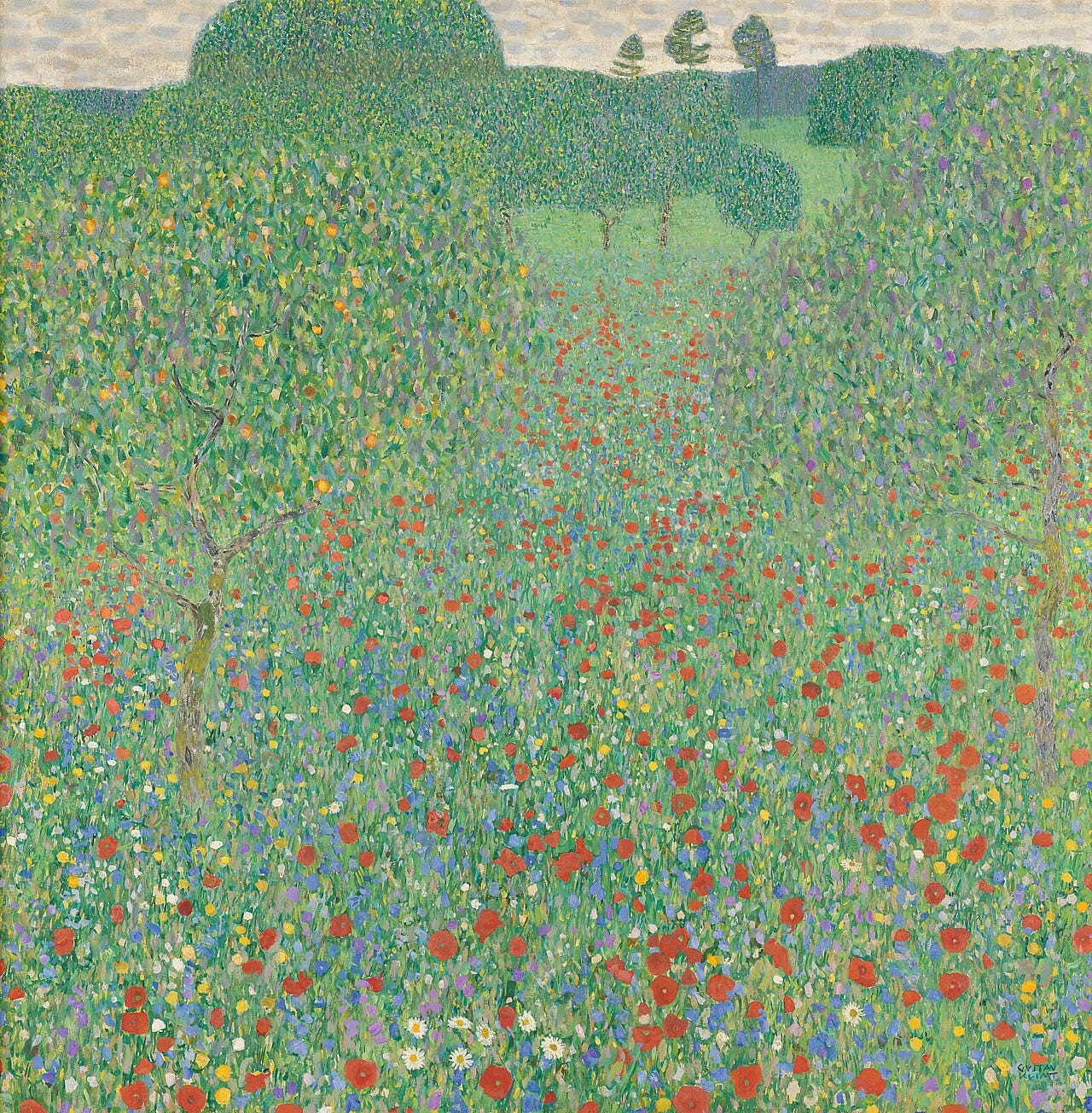 Klimt flowering poppies garden Klimt flowering poppies garden