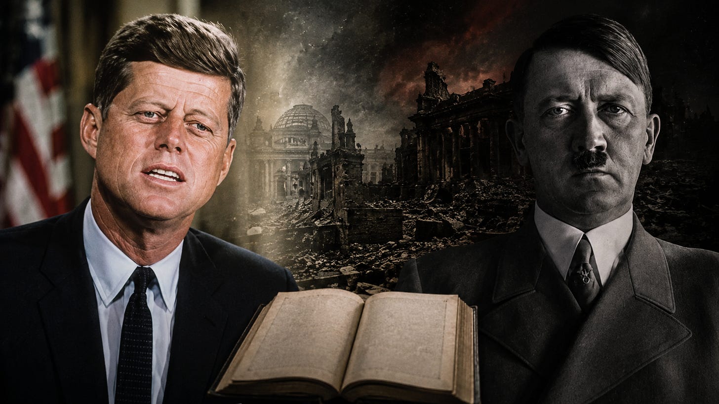 JFK saw the ruins of one political mythology. Einstein saw another terrorist lineage entering government. Between them sits the buried question of the twentieth century: how does a movement marked by underground violence become protected by the memory of catastrophe?