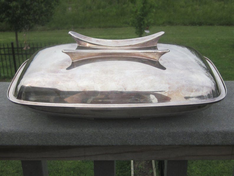 Art Deco Design Gotham Silver Plate Hollowware Double image 0 Art Deco Design Gotham Silver Plate Hollowware Double image 0