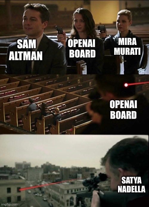 How Not to Fire a CEO: Microsoft Becomes the King of AI After the Weekend  "Circus Show" as OpenAI Crumbles From Within