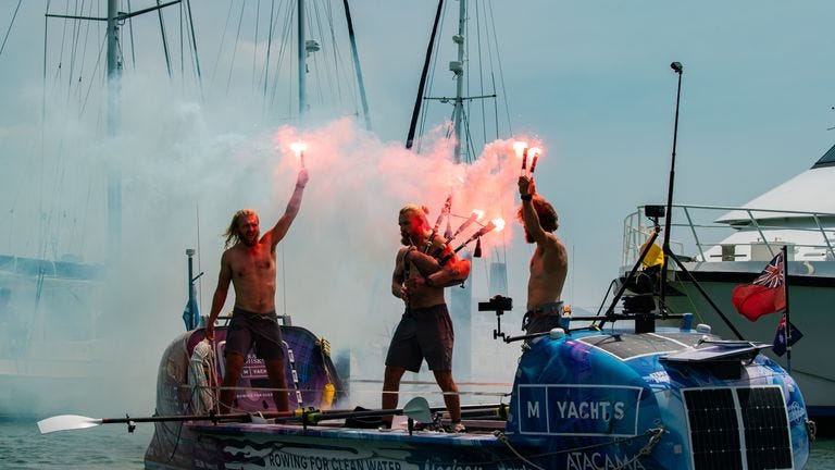 Brothers arrive in Cairns after months at sea. Pic: The Maclean brothers