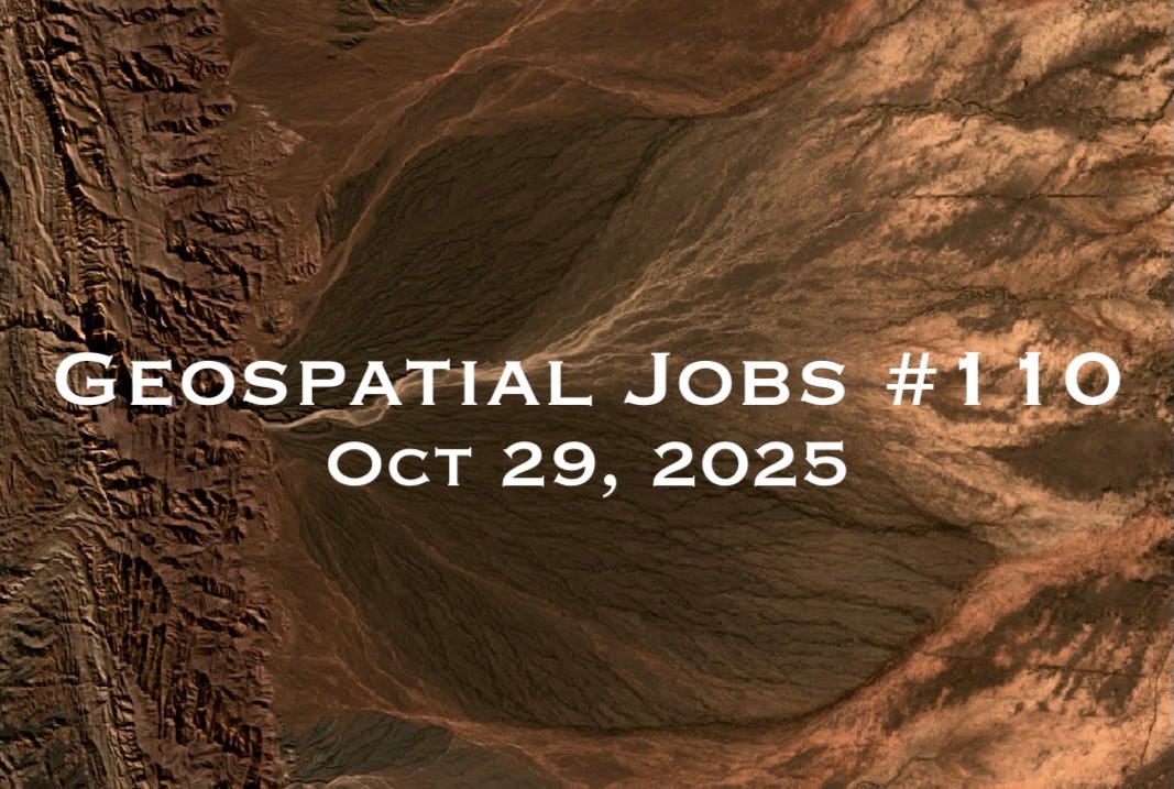 Geospatial Jobs - Geospatial Jobs #110: Oct 29, 2025