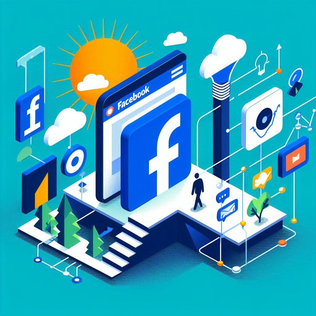 cutting edge minimalist graphic about facebook ads and linkedin ads