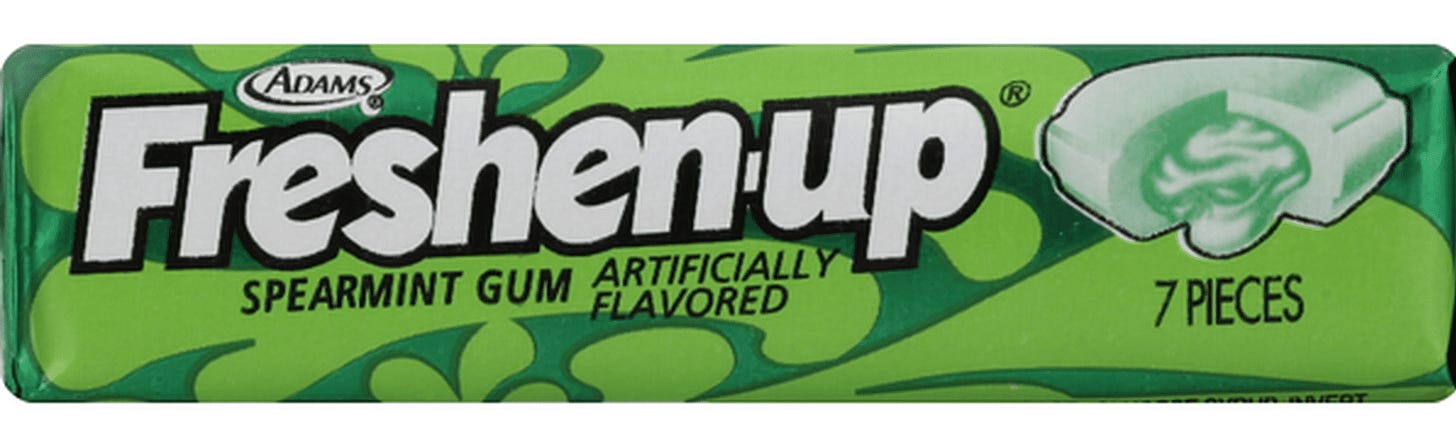 Freshen Up Gum, Spearmint
