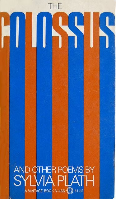 This may contain: the cross and other poems by syvia plath