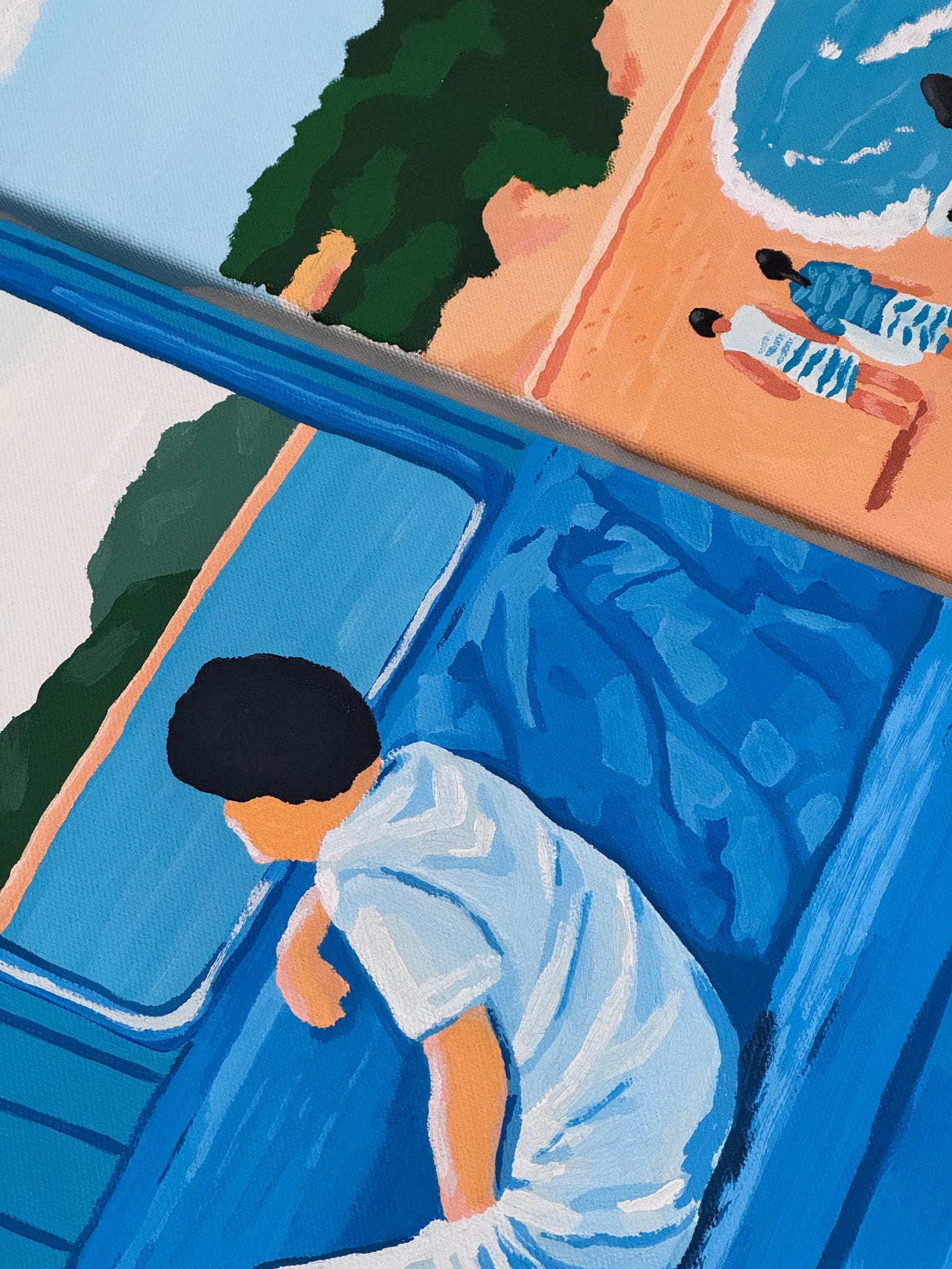alimo acrylic gouache painting on canvas