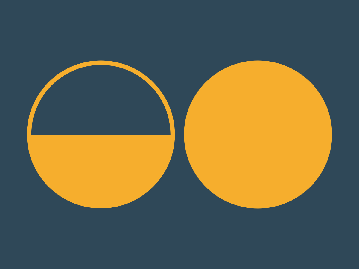 blue background two yellow circles