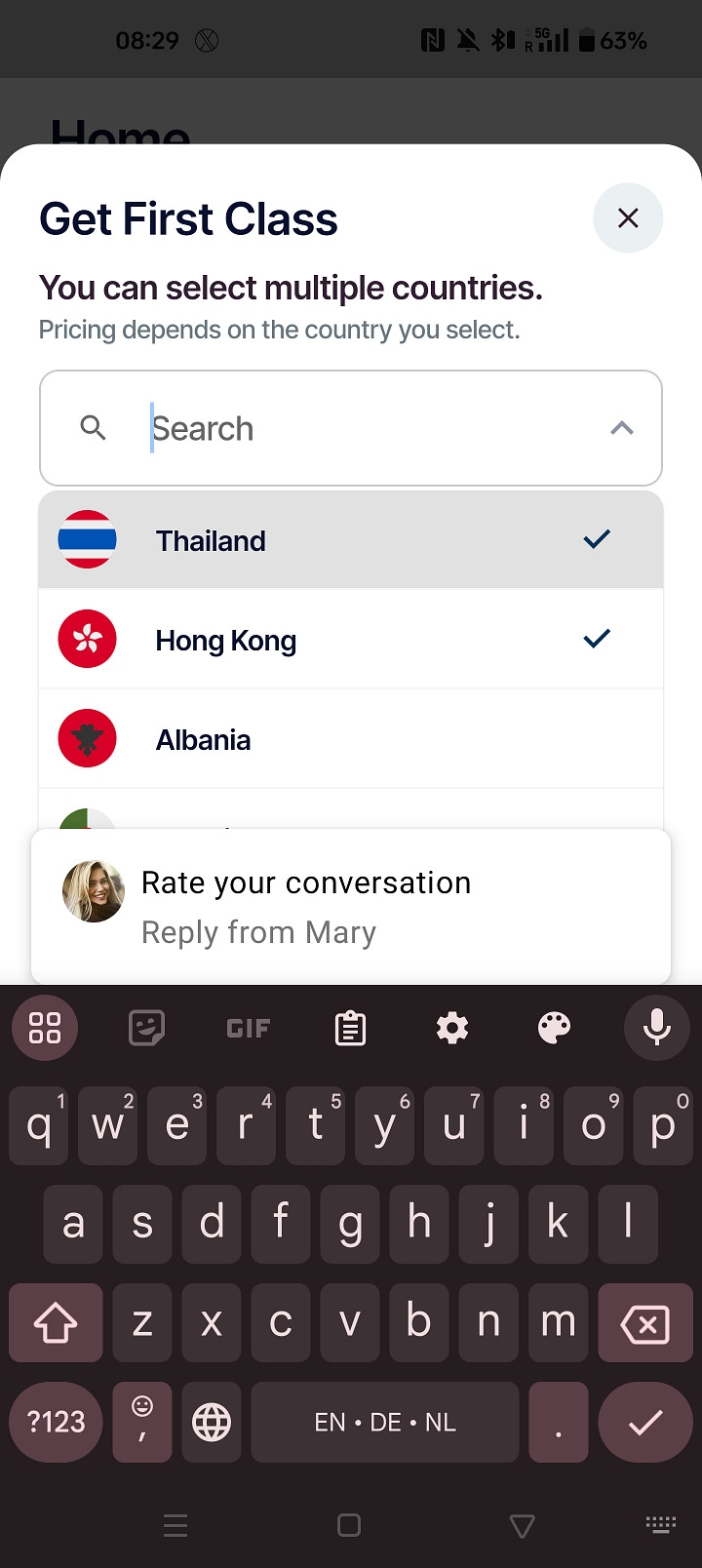 Firsty Global E-sim app for travelers