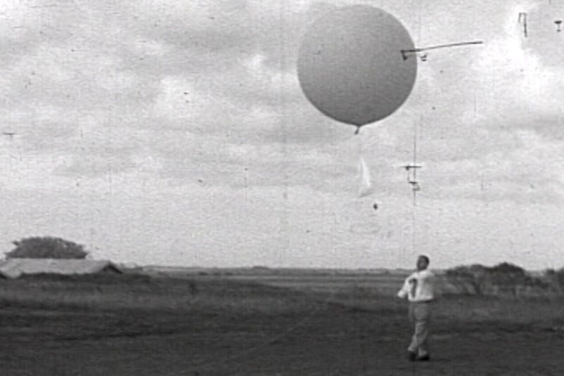 A meteorological balloon. (ABC Archives)