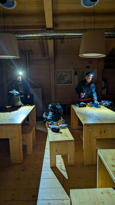 Getting ready to leave the Refugi de L’illa