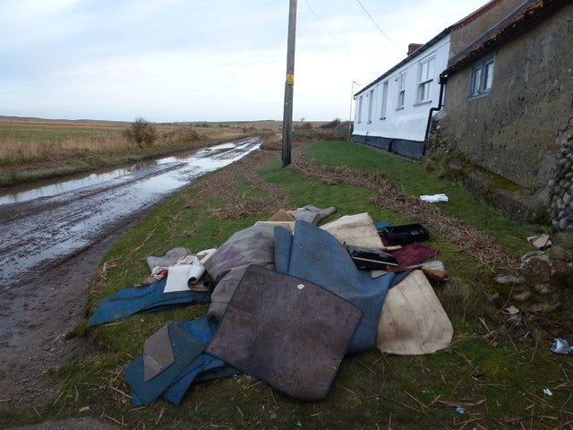 Flood damage at Salthouse, Norfolk