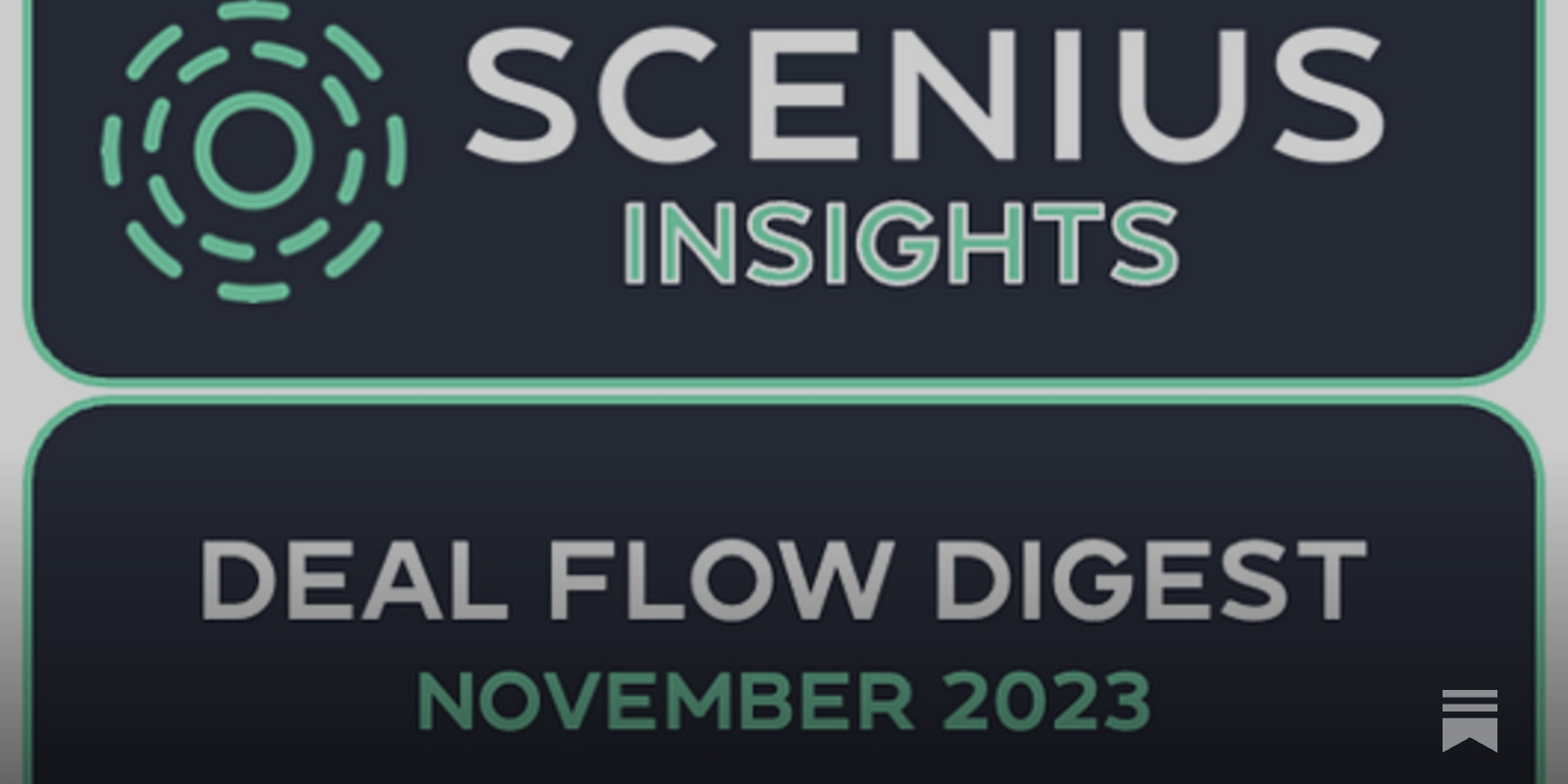Scenius Insights: Deal Flow Digest November 2023