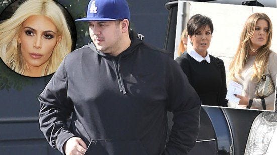 rob kardashian fat man for kris kim khloe family 2015