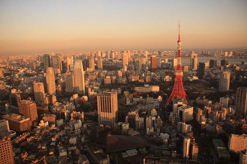 Tokyo Tower from Mori Helicopter Tokyo Tower from Mori Helicopter