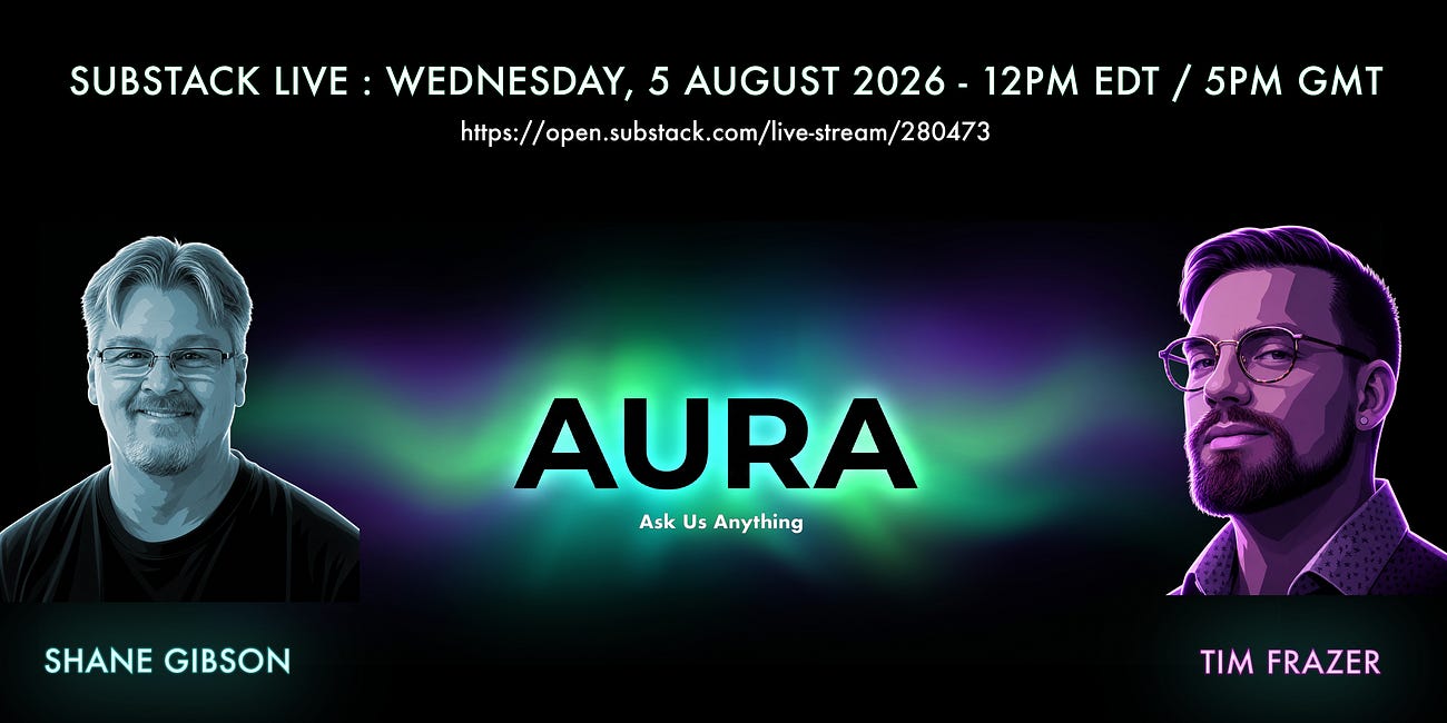 AURA - Tim Frazer - Wednesday, 05 August 2026 - 12pm EDT / 5pm UK
