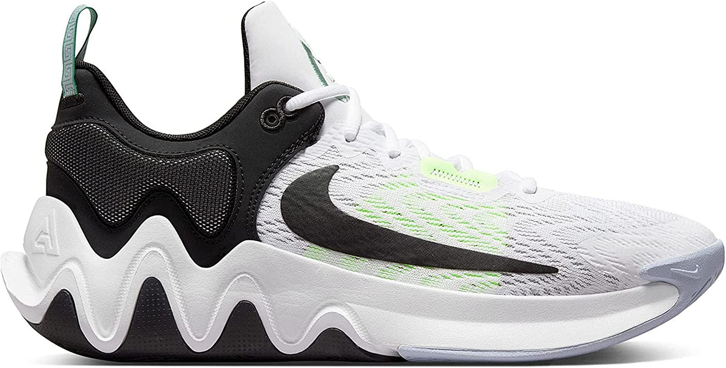 Amazon.com | Nike Men's Giannis Immortality 2 Basketball Shoes,  White/Black-Barely Volt, 8 M US | Road Running