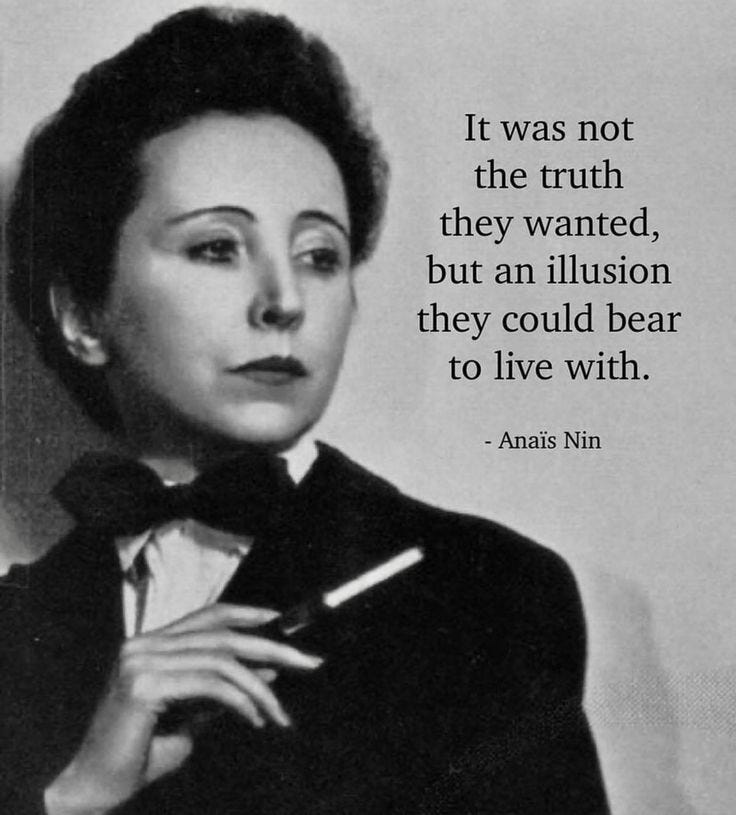 This may contain: an old black and white photo with the quote it was not the truth they wanted, but an illusion they could bear to live with