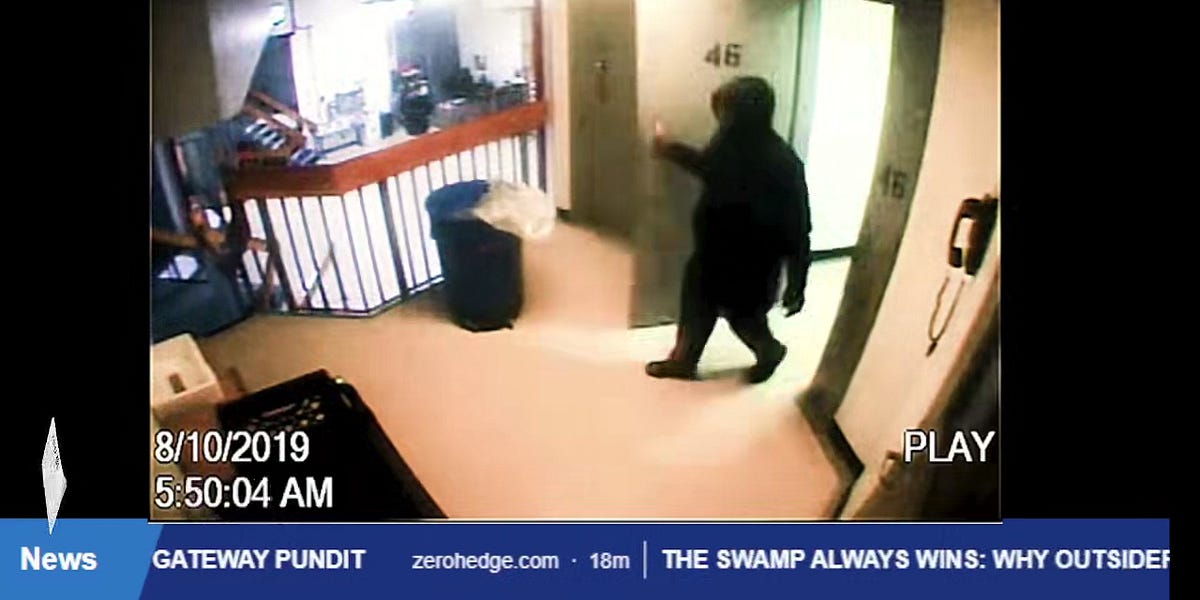 Epstein Cell Security video Shows man all in black entering and leaving???