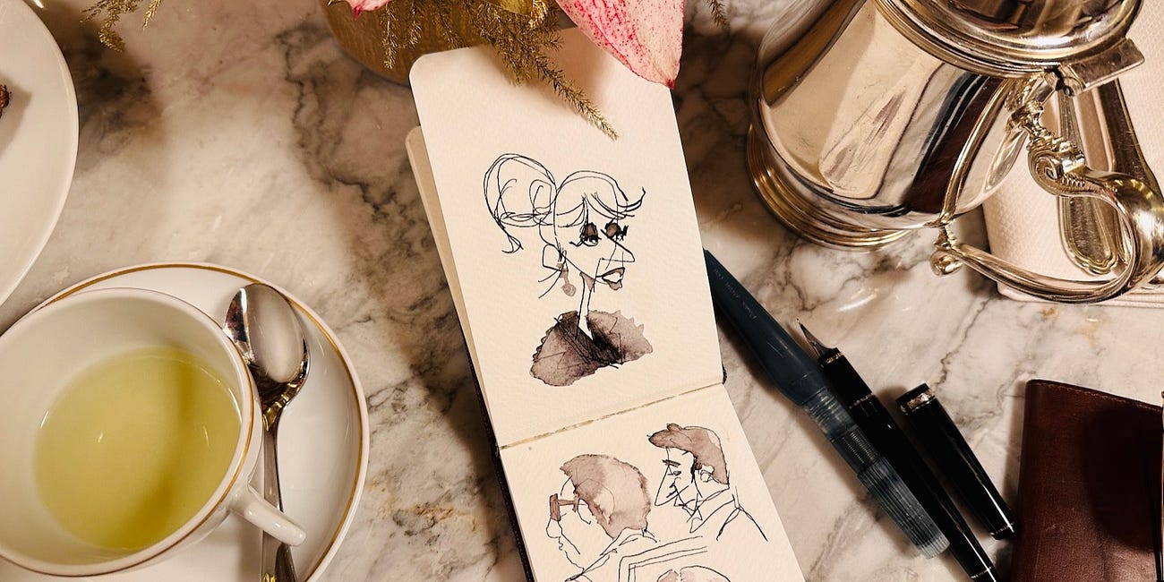 Paris Sketchbook #1: Christmas Creatures of Bar 228