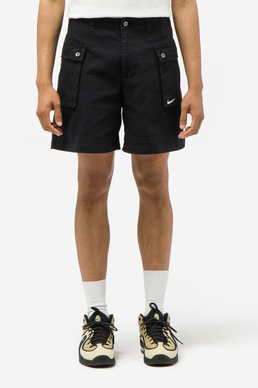 Nike Life Woven P44 Cargo Shorts in Black/White - Notre