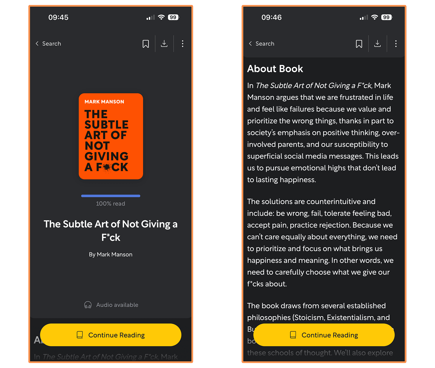 Shortform’s cover of the book The Subtle Art of Not Giving a F*ck