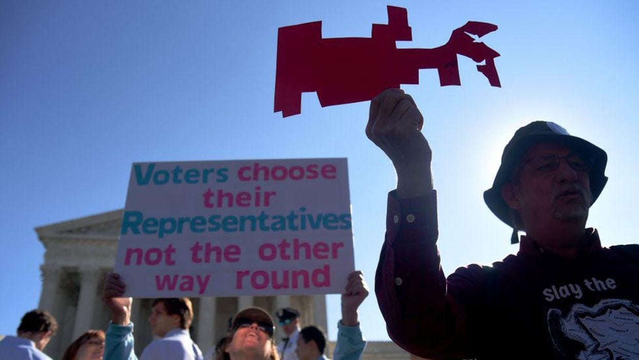 Anti-gerrymandering protest at the Supreme Court