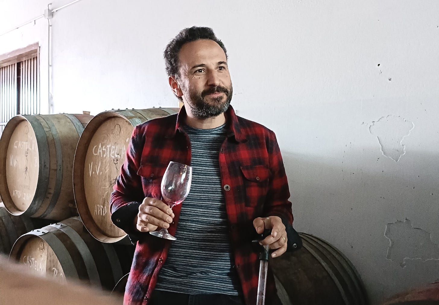 Rodrigo Martins in the cellar at Adega de Alcobaça. Photo (C) Simon J Woolf.