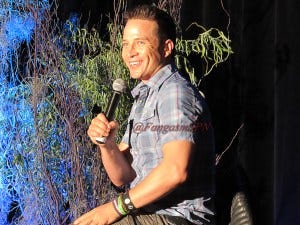 Travis having a blast onstage