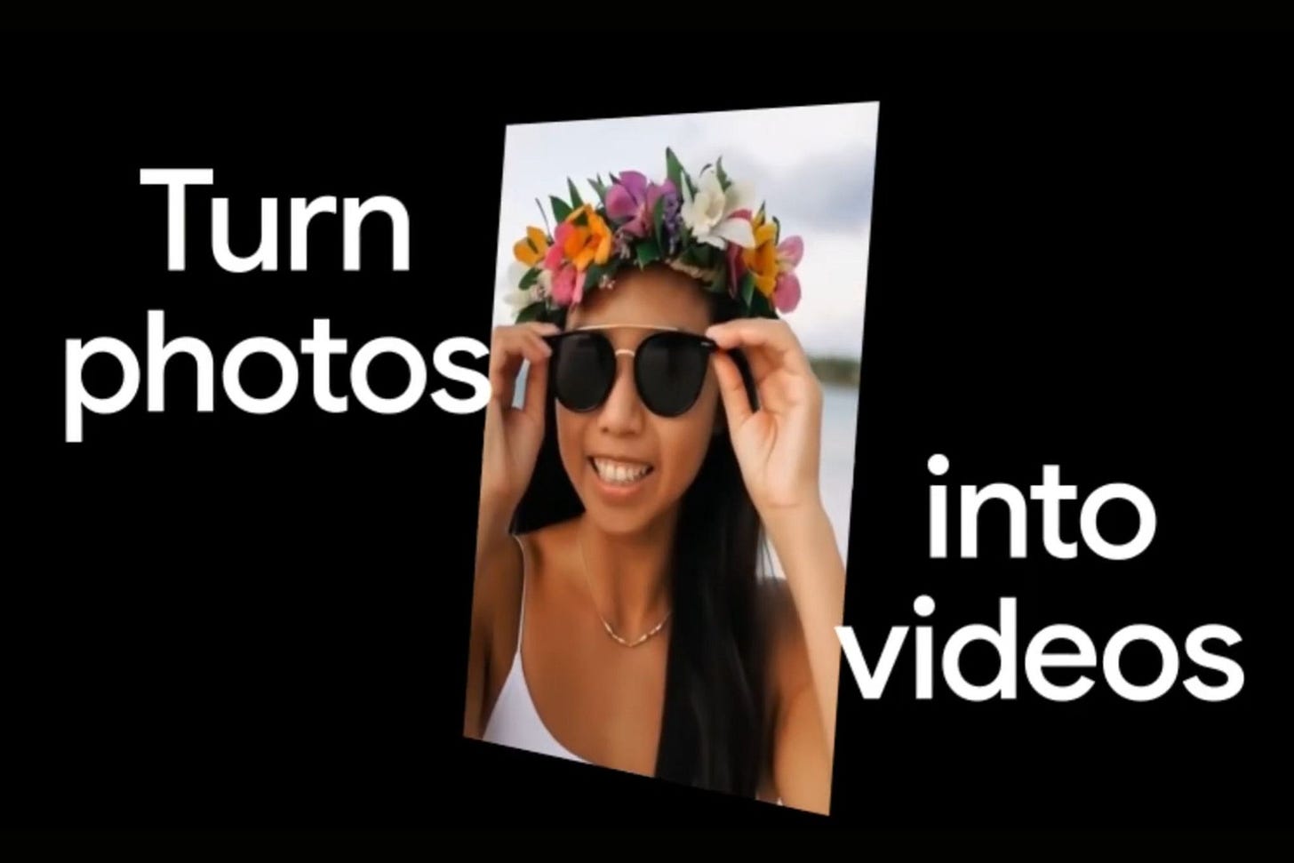 An image representing Google’s photo-to-video AI capabilities in the Photos and YouTube Shorts apps.