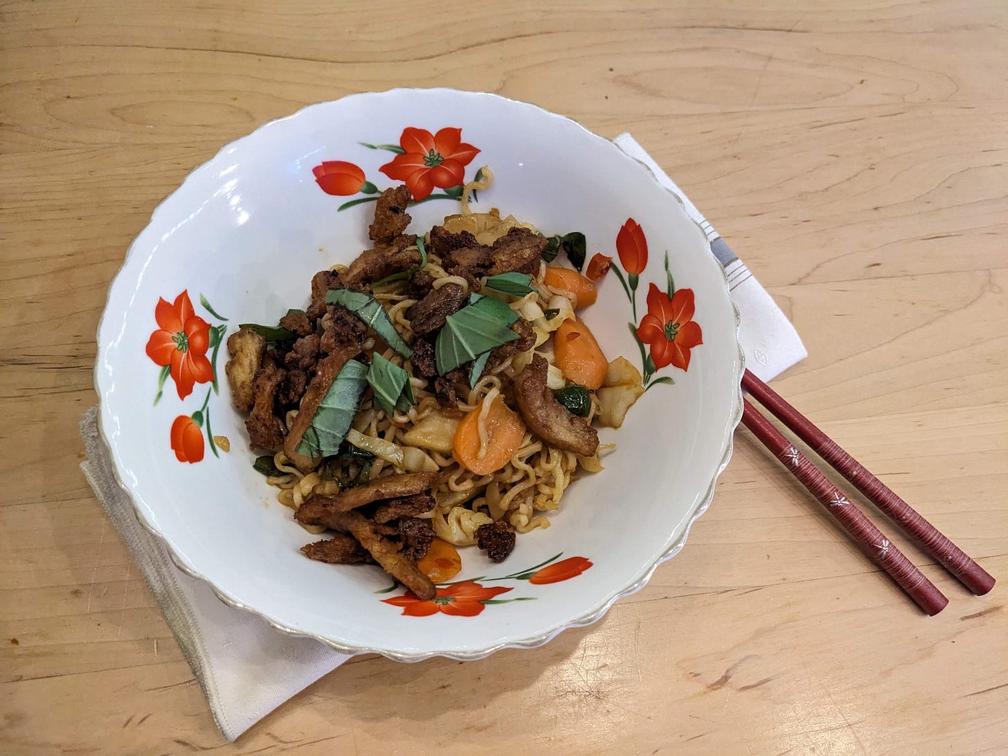 ramen stir-fry bowl